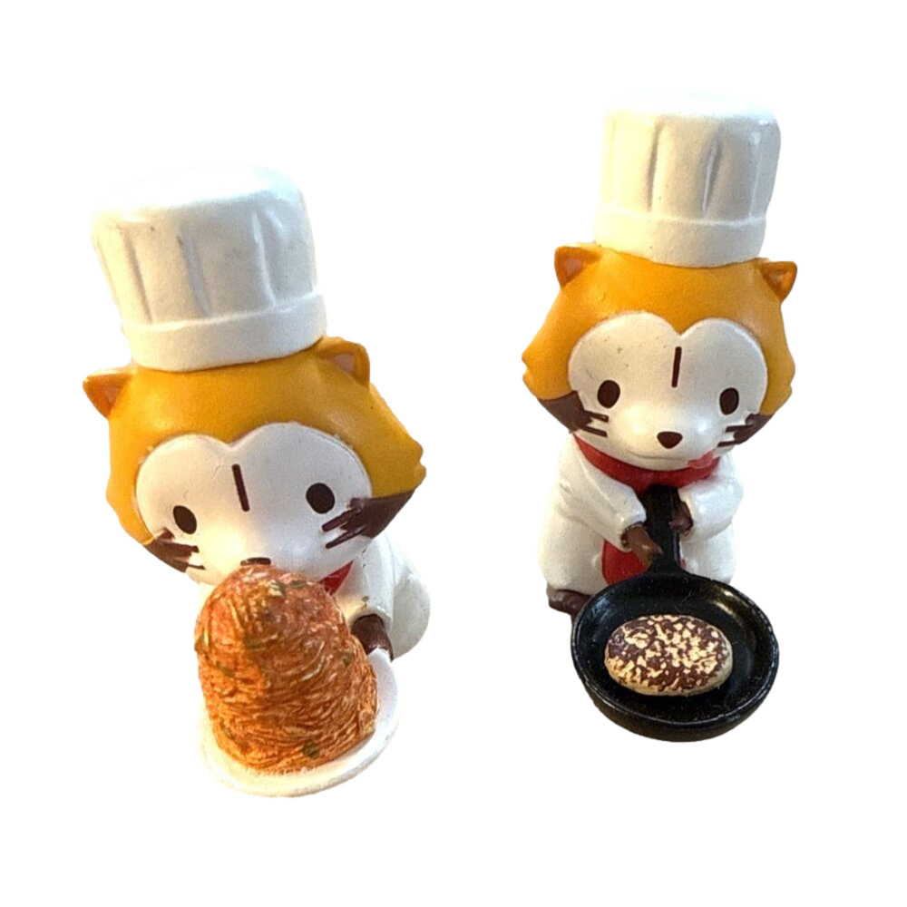 2 Puchi Rascal Raccoon Happy Travel HAWAII -1.5" Mini Figure
